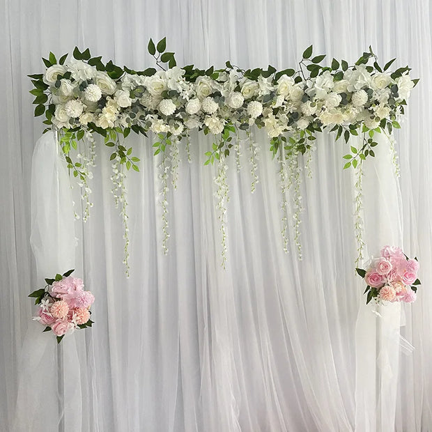 100cm DIY Wedding Flower Wall Decor – Silk Peony & Rose Artificial Flower Arrangement for Backdrop, Arch Decoration