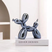 11cm Mini Ceramic Balloon Dog Ornament – Creative Sculpture, Modern Home Decor, Office Accessory, Gift