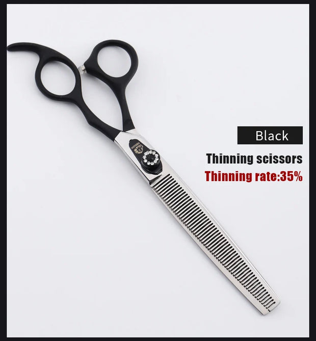 Pet Grooming Scissors – 440C Stainless Steel Dog &amp; Cat Grooming Shears, Shark, Cutting, Thinning, and Curved Styles for Professional and Home Use