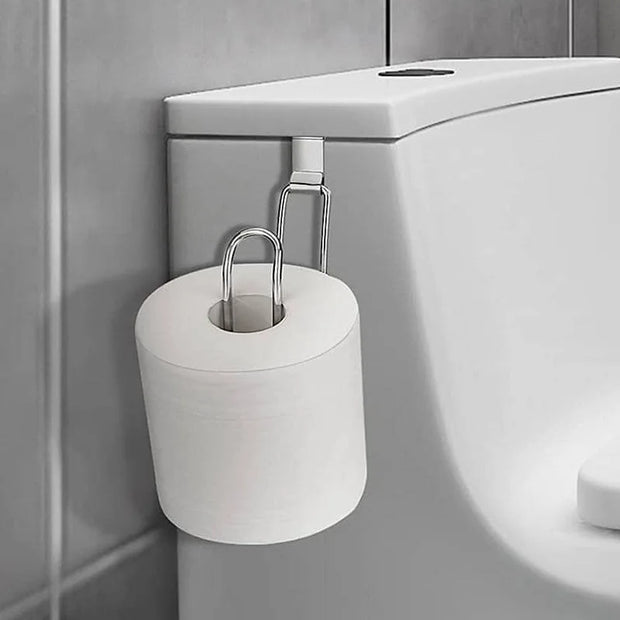 Stainless Steel Wall Mount Toilet Paper Holder – Rustproof, No Punching Installation