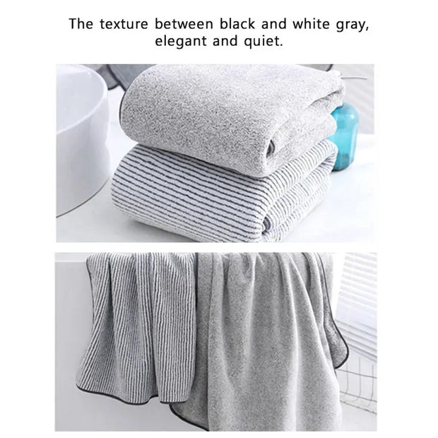 100% Bamboo Fiber Thickened Woven Towel – Soft, Absorbent, Durable, Ideal for Spa, Bath, and Gym Use