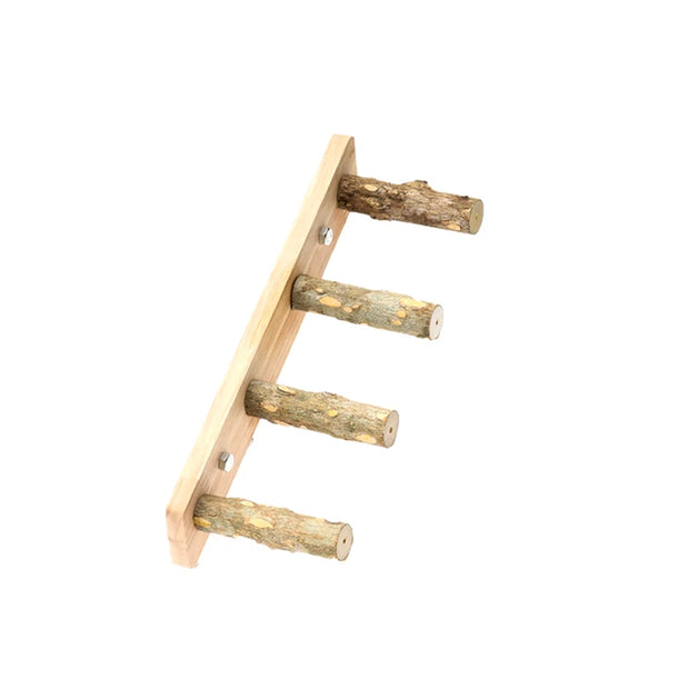 Pet Bird Steps - Wooden Bird Perch Ladder for Cage Accessory