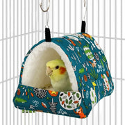 Warm Parrot Nest Hammock – Soft Plush Hanging Bird Bed for Winter