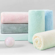 Soft and Absorbent Cotton Candy Coral Velvet Towel for Adults and Children