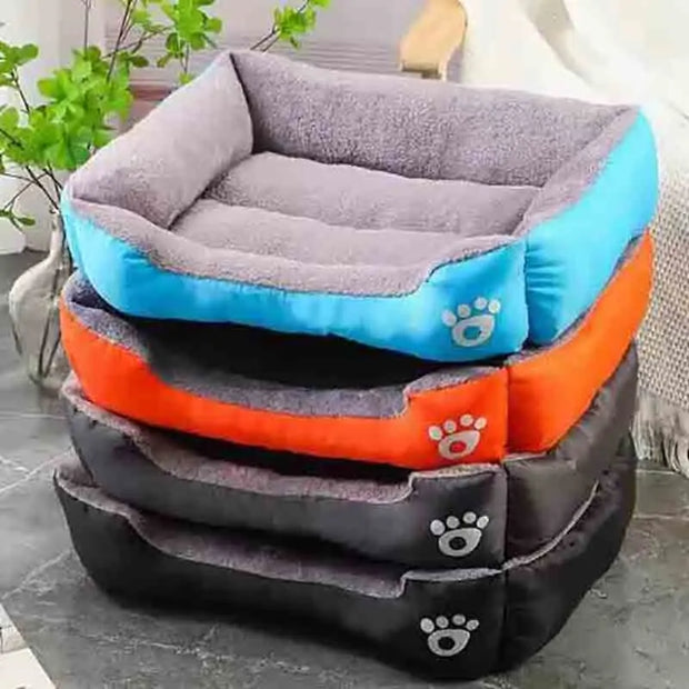 Large Waterproof Pet Bed for Cats and Dogs – Comfortable Soft PP Cotton Nest with Universal Waterproof Design