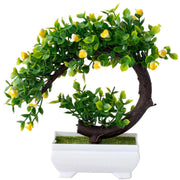 Artificial Bonsai Tree Potted Plants – Simulated Fake Flowers for Table Decor, Room Ornaments