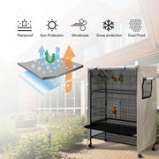 Universal Bird Cage Cover – Waterproof &amp; Breathable Parrot Cage Cover with Window for Outdoor Use