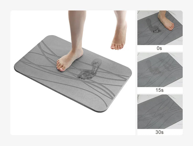 Yinzam Diatomaceous Earth Bath Mat – Quick Drying, Eco-Friendly, Non-Slip Stone Bath Mat