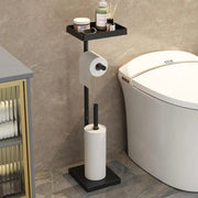 Freestanding Toilet Paper Holder with Storage Rack