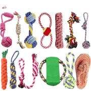 Durable Cotton Cord and Rubber Chew Toys for Dogs - Interactive Balls and Ropes