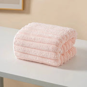 KAMAO Striped Velvet Coral Velvet Bath Towel - Quick Drying, Soft and Absorbent