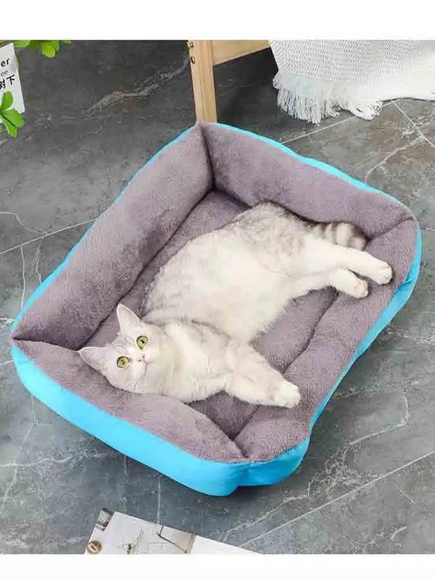 Large Waterproof Pet Bed for Cats and Dogs – Comfortable Soft PP Cotton Nest with Universal Waterproof Design