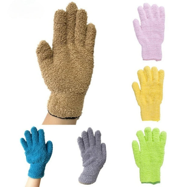 Microfiber Dust Cleaning Gloves - Reusable & Machine Washable