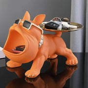 BulldogFigurine Dog Statue Storage Box – Resin Animal Ornament, Home Decor, Puppy Sculpture