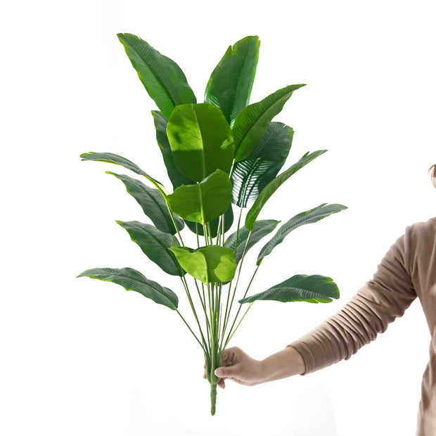 Artificial Tropical Palm Tree – Large Fake Banana Monstera Plant with Real Touch Leaves for Home, Garden & Party Decor