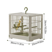 Small Bird Travel Cage – Portable Bird Carrier with Comfortable Handle, Safe & Spacious for Parrots and Parakeets