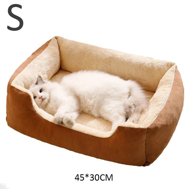 Plush Cat Bed, Comfortable Pet Cushion for Cats and Kittens, Breathable and Soft, Available in S, M, L Sizes