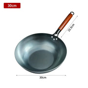 Pre-Seasoned Cast Iron Wok Pan – Non-Coating, Durable Frying Pan for Gas & Induction Stoves