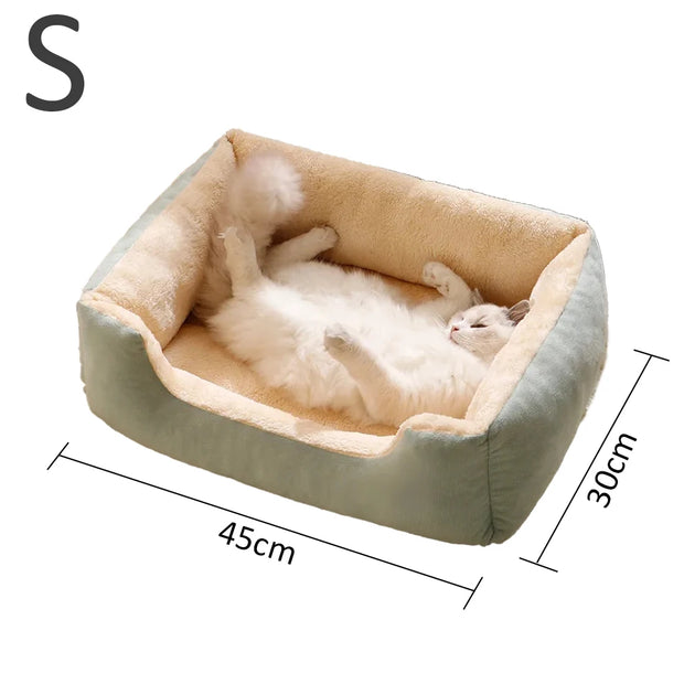 Plush Cat Bed, Comfortable Pet Cushion for Cats and Kittens, Breathable and Soft, Available in S, M, L Sizes