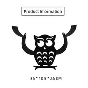 Steel Toilet Paper Holder with Owl &amp; Sheep Design – Wall-Mounted Bathroom Towel Roll Shelf, Home Storage & Decoration