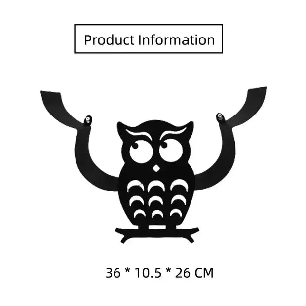 Steel Toilet Paper Holder with Owl &amp; Sheep Design – Wall-Mounted Bathroom Towel Roll Shelf, Home Storage & Decoration