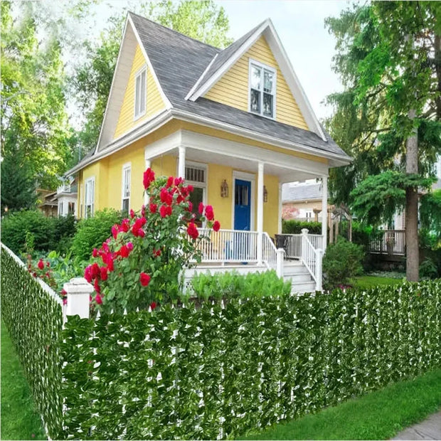 50x200cm Artificial Ivy Hedge Fence – Green Leaf Privacy Screen for Home, Outdoor Garden, Balcony Decoration