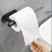 No-Drill Stainless Steel Toilet Paper Holder - Adhesive Wall Mount