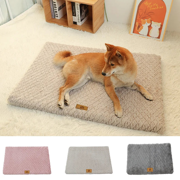 Removable Cover Corduroy Dog Bed - Comfortable and Washable Bed for All Dog Sizes