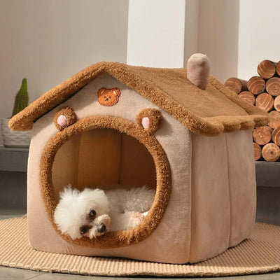 Cozy Cotton Pet House - Warm Indoor Bed for Cats and Dogs