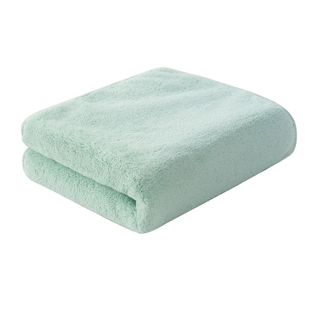 Soft and Absorbent Cotton Candy Coral Velvet Towel for Adults and Children