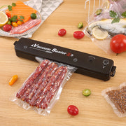 220V/110V Vacuum Sealer Packaging Machine with 10 Free Vacuum Bags - Household Black Food Sealer