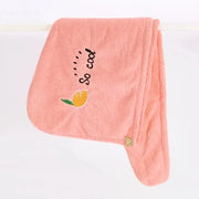 Dry Hair Towel – Soft Coral Fleece, Quick Absorbing, Button Design for Easy Wear