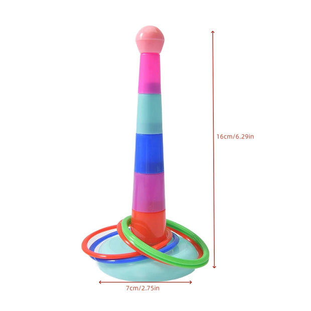 Product Title: Colorful Parrot Hoop Toys – Interactive Bird Training Set for Mental Stimulation