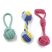 Durable Cotton Cord and Rubber Chew Toys for Dogs - Interactive Balls and Ropes