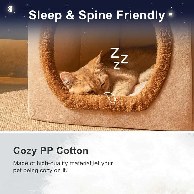 Cozy Cotton Pet House - Warm Indoor Bed for Cats and Dogs