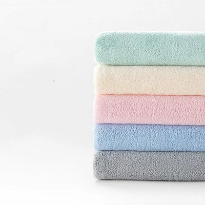 Soft and Absorbent Cotton Candy Coral Velvet Towel for Adults and Children