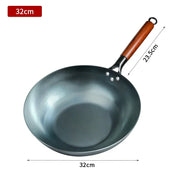 Pre-Seasoned Cast Iron Wok Pan – Non-Coating, Durable Frying Pan for Gas & Induction Stoves