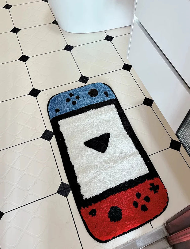 Cartoon Tufting Player Bathroom Mat Rug – Anti-Slip, Soft, 40x80cm, Ideal for Kids, Bedroom, and Gaming Room Decor