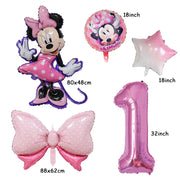 Minnie Mouse Birthday Party Supplies – Disposable Tableware, Balloons, Cups, Plates, Tablecloth, Baby Shower Decorations