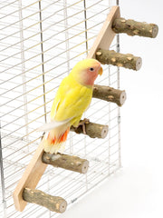 Pet Bird Steps - Wooden Bird Perch Ladder for Cage Accessory