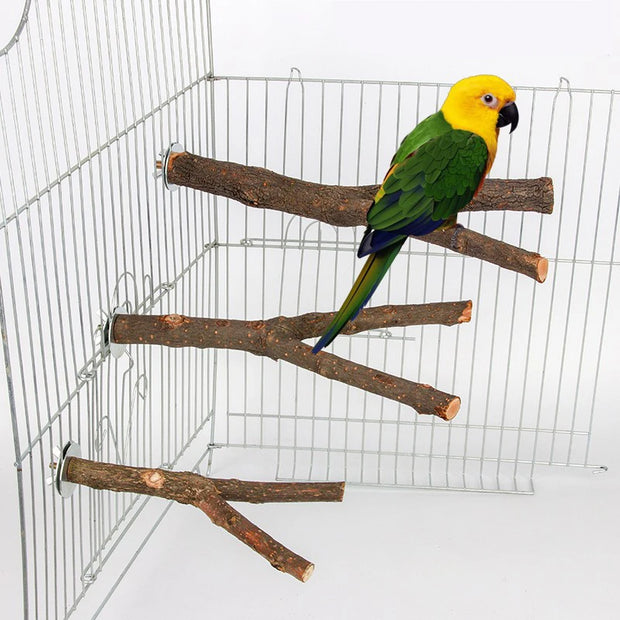 Natural Wood Bird Perch – Multiple Sizes for Pet Birds, Ideal for Cage or Outdoor Use