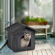 Foldable Waterproof Cat House - Winter Warm Insulated Bed for Outdoor Cats & Small Dogs