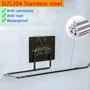 Stainless Steel Kitchen Paper Towel Holder – Self-Adhesive, Rotatable, No Drilling