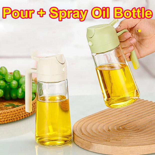 Woobrice Refillable Oil Spray Bottle – Multi-Purpose Kitchen Oil Dispenser for Healthy Cooking, 500ml, Leak-Proof Design