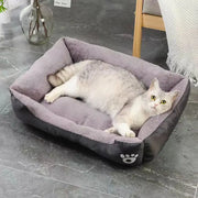 Large Waterproof Pet Bed for Cats and Dogs – Comfortable Soft PP Cotton Nest with Universal Waterproof Design