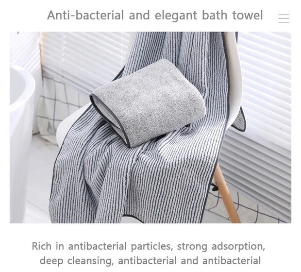 100% Bamboo Fiber Thickened Woven Towel – Soft, Absorbent, Durable, Ideal for Spa, Bath, and Gym Use