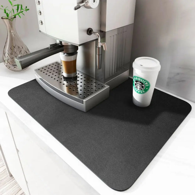 1PC Soft Diatomite Absorbent Quick-Drying Dish Mat - Multipurpose Kitchen & Table Coaster