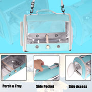 Halinfer Transparent Bird Carrier Backpack – See-Through Carrier for Parrots, Cockatiels, and Small Animals