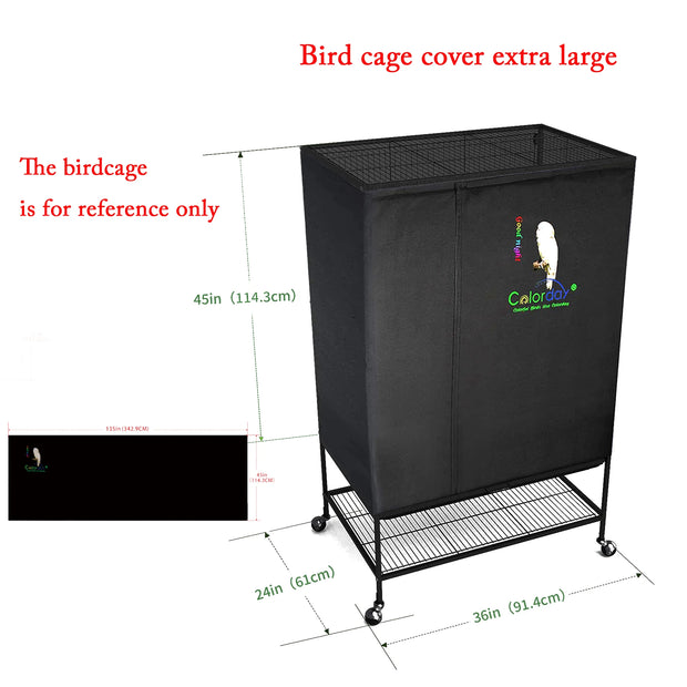 Colorday Bird Cage Cover for Play Top Cages – Breathable, High Shading Rate Cover