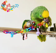 Colorful Acrylic Bird Swing Toy – Chewing &amp; Training Play for Parrots and Cockatiels